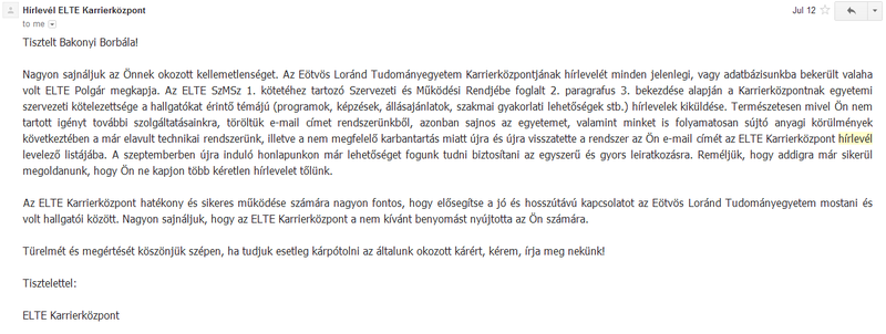 Illustration for article titled SPAM WAR: Amikor nem hagy békén az ELTE